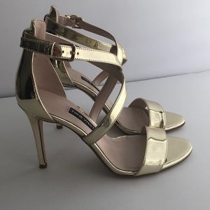 Nine West Gold Heel Sandals